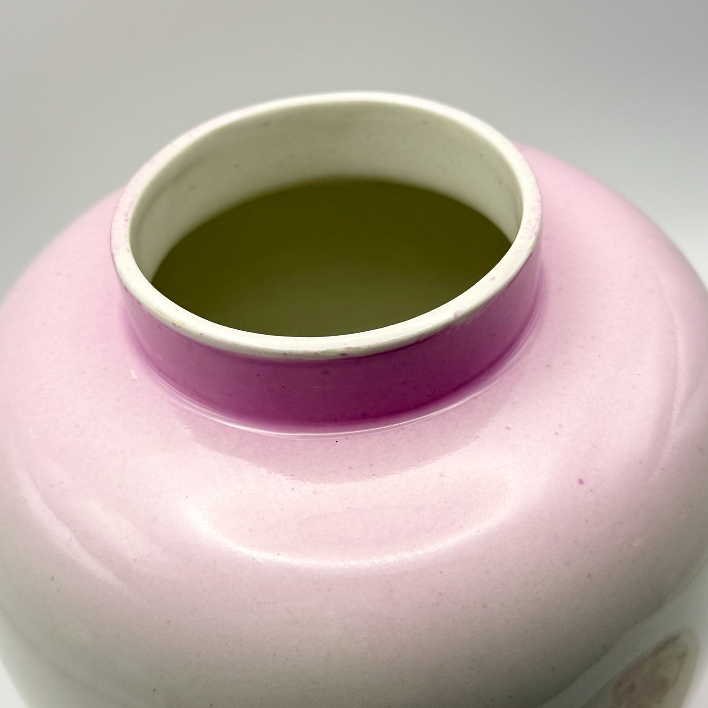 Vintage James Kent Old Foley Porcelain Ginger Jar with Lid — Pink Rose Pattern, Made in England