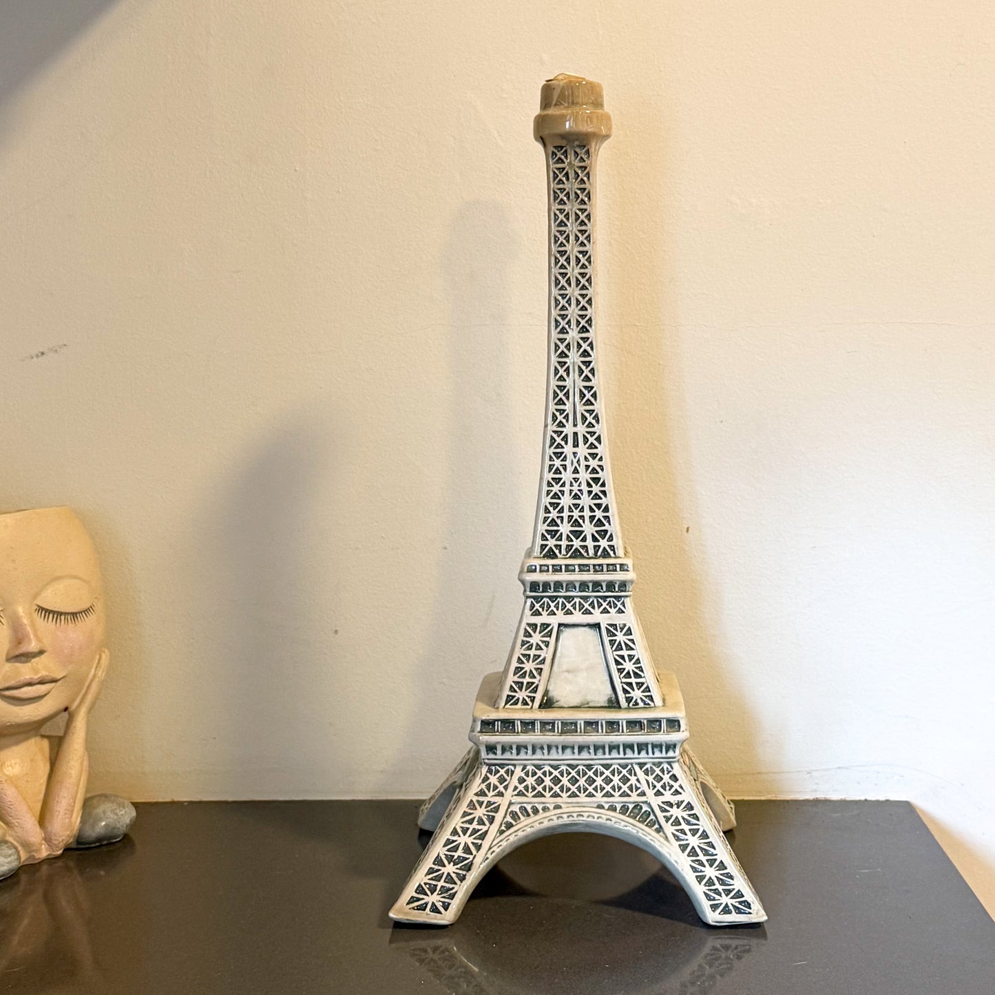 Vintage Italian Ceramic Eiffel Tower Wine Decanter - Boccaccio Pottery, Certaldo - Banfi Imports