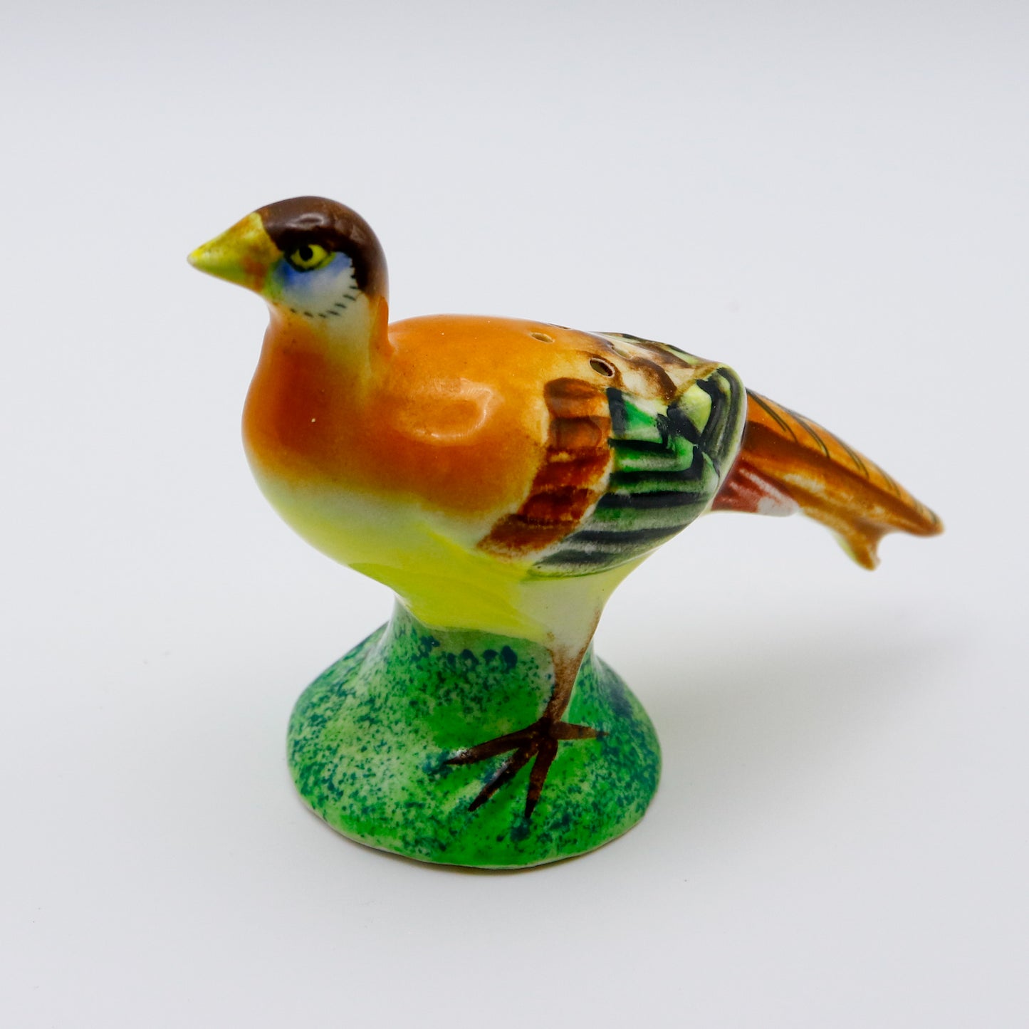 Vintage Japanese Pheasant Salt & Pepper Shakers — Hand-Painted Ceramic Pair, Made in Japan