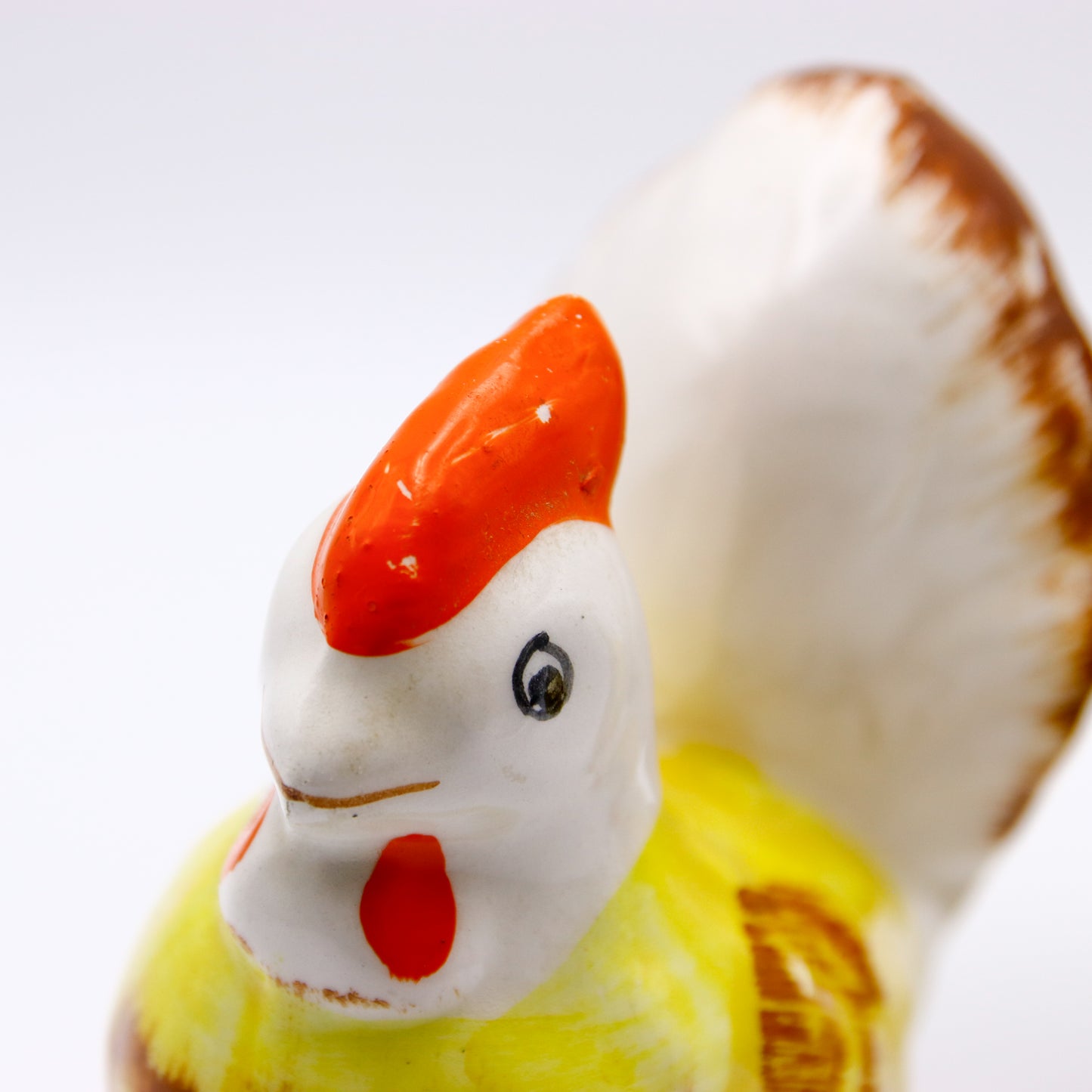Vintage Ceramic Rooster Salt & Pepper Shakers — Hand-Painted Folk Art Pair