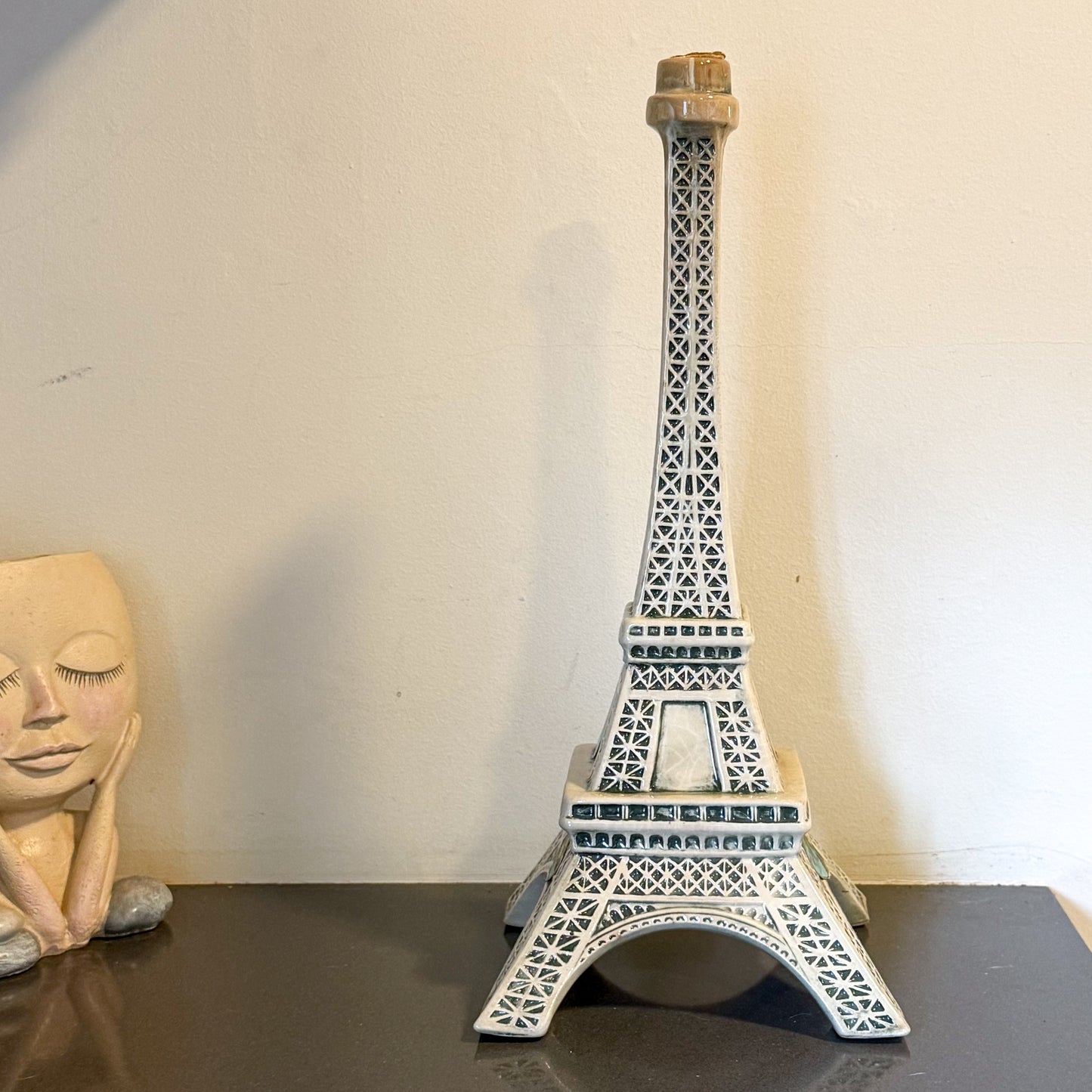 Vintage Italian Ceramic Eiffel Tower Wine Decanter - Boccaccio Pottery, Certaldo - Banfi Imports