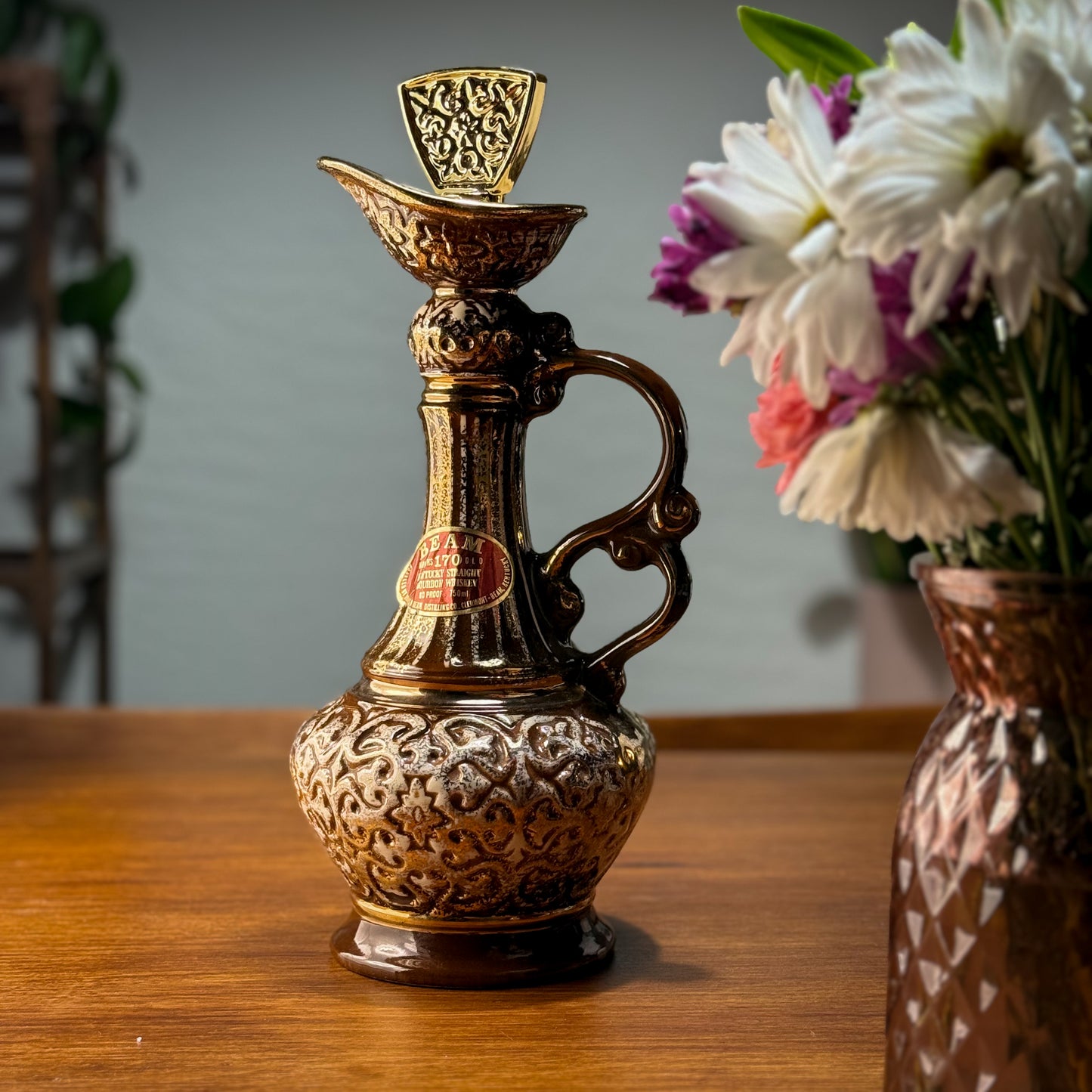 Vintage Jim Beam 1980 Executive Collectible Ceramic Decanter Empty Regal China